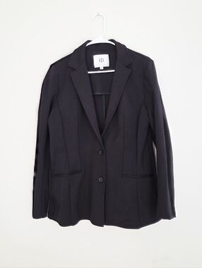 Betabrand Classic Blazer Stretch Ponte Black Large
